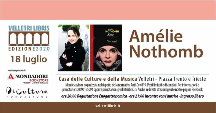 Amélie Nothomb ospite a Velletri Libris